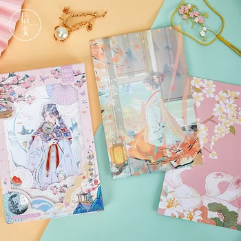 30 Buc/Set Frumusete Antic Chinez carte Poștală DIY de Mână Pictat Fata Felicitari Mesaj de Card de Crăciun și de Anul Nou Cadou