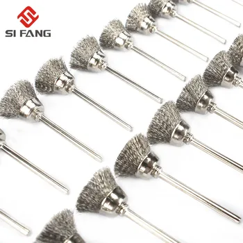 SI FANG 30Pc 15 mm din Oțel Inoxidabil, Sârmă Abrazivă End Perie Instrument Rotativ se Potrivesc de Lustruire de Metal 50*15mm