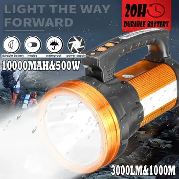 3000lm 500W Lampe Led Portabil lumina Reflectoarelor cu Led-Lumina de Lucru Reîncărcabilă Lumina în aer liber Pentru Vânătoare, Camping Led Lanterna Stradă