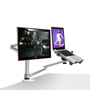 Hyvarwey OA-7X Desktop 27 inch LCD Monitor Titularul+10-15.6 inch Laptop Titularului Stand Plin de Mișcare Dual Monitor Montați Brațul de Sprijin