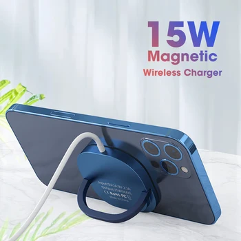 Magnetic Wireless Încărcător pentru iPhone 12 Pro Max 15W Qi de Încărcare Rapidă Pad pentru Magsafing Încărcătoare Suport de Montare Suport de Telefon