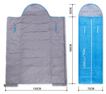Patentat de produse de Bună Calitate de Mijloc cu fermoar și mână întinsă Adult sac de Dormit 0.75 kg~1.75 kg Potrivit pentru diferite tempera