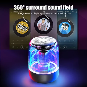 Masina Difuzor Portabil Bluetooth cu Led-uri Colorate Mini Boxe Soundbar Parlante Suport TF Altavoz pentru Difuzoare