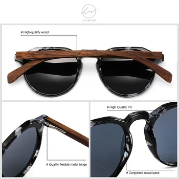 LM Brand Nou Design din Lemn de Nuc lucrat Manual ochelari de Soare Femei Bărbați Polarizat Ochelari de Lemn Originale Ochelari de Soare UV400 Oculos de sol