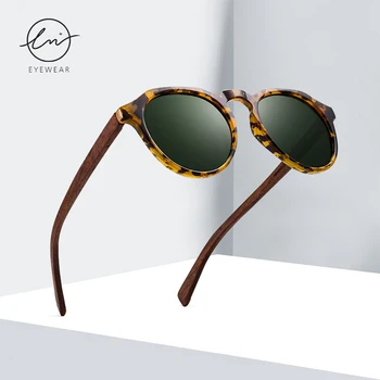 LM Brand Nou Design din Lemn de Nuc lucrat Manual ochelari de Soare Femei Bărbați Polarizat Ochelari de Lemn Originale Ochelari de Soare UV400 Oculos de sol