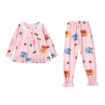 Îngroșa 2020 Toamna Iarna Fete De Moda Bumbac Pijama, Pijamale Pijamale Moi Copii Copii Topuri Cu Maneci Lungi Pantaloni Fata Cadou