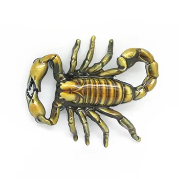 Curea de Accesorii de Culoare Galben 3D Scorpion Metal catarama pentru curea 4cm