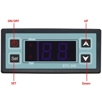 STC-200 Controler de Temperatura Frigider Dezghețare Alarmă Termostat Regulator de Încălzire de Control Termostat 220V 40%off