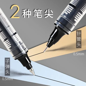 24BUC BAOKE BK110 Directe-lichid-roller Pen 0.5 mm Negru Gel cu uscare Rapida Stilou Drăguț Staționare Semnarea Pen