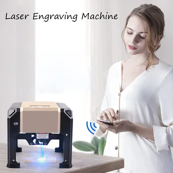 3000mw CNC Gravare Laser DIY Marca Logo-ul Printer-Cutter cu Laser Masina de Gravat pentru prelucrarea Lemnului 80x80mm Gravură Gama 3W Mini Laser