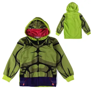 Cauzalitate baieti anime hanorac cu glugă de desene animate Hulk verde cu glugă haina pentru 2-6 ani baieti copii copii îmbrăcăminte de haine
