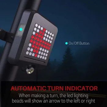USB Reîncărcabilă Inteligent Inducție Biciclete Spate Lampă Semnalizare Coada de Lumină Biciclete Rutier Impermeabil MTB de Cotitură Lumini Felinar