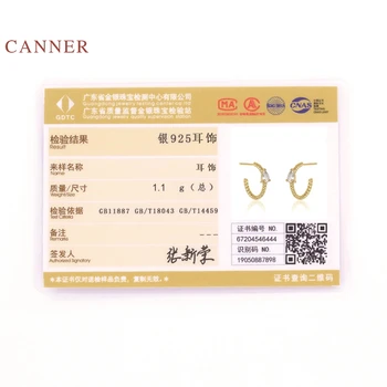 CANNER Ins Fengshui Picătură Șofran Inel Cercei Pentru Femei S925 Argint Cercei Cercuri Zircon Bijuterii Fine Pendientes
