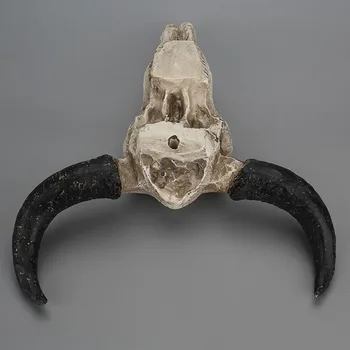 Oaia Cap de Craniu Longhorn Sculptura Rășină 3D Coarne Craniu Ornament Figurine Meserii Acasă Decor de Perete Ornamente de Halloween Antic