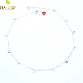 Flyleaf Argint 925 Capsuni Cristal Rotund Paiete Cravată Colier Pentru Femei Minimalism Lady Moda Bijuterii