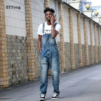 ZYYong Elegante Blugi Barbati Salopeta Confortabile, Lejere Hip-Hop Haine de Stradă pentru Bărbați Pantaloni Denim Salopete Bărbați Bretele