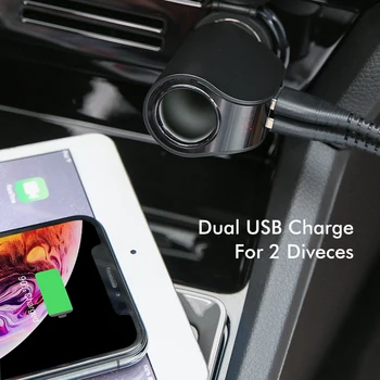FLOVEME Dual USB Masina Încărcător Display Digital Bricheta 5V 3.1 O Tableta GPS Adaptor Încărcător Pentru Xiaomi iPhone Auto-Incarcator