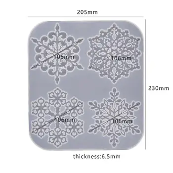 4buc/Set floare de zăpadă Coaster Mucegai Silicon, Rășină de Turnare Matrite DIY Cristal Rășină Epoxidică Coaster Rasina de Artizanat Acasă Cadou de Crăciun