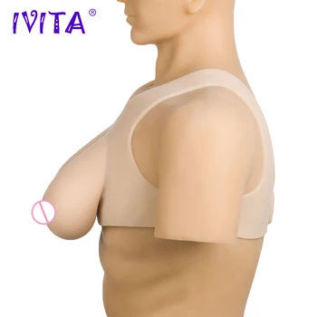 IVITA 1800g Realist San Silicon Forme False Sani silicoane Potrivite Pentru Transexuali barbati îmbracati in femeie Transgender travestit