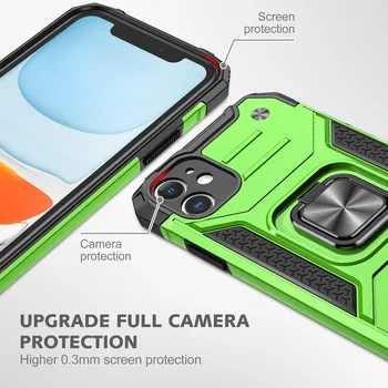 Magnetic Kickstand Caz Pentru iPhone 12 Mini 11 Pro Max X XS Max XR 6S 7 8 Plus SE 2020 rezistent la Șocuri Armura Suport Auto Inel TPU Acoperire