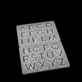 Majusculă Mucegai Silicon Rășină Epoxidică Art Scrisoare de Capital Moale Mucegai UV Rășină Alfabetul de la a La Z Mucegai Pentru Bijuterii DIY Rășină Mucegai