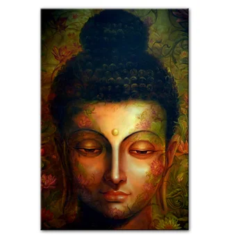 Abstract Colorat Cap De Buddha Panza Tablouri De Arta Moderna Acasă Decor De Perete Panza Imagini Budismul Decorative Canvas Printuri