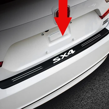 Portbagaj Garda Placa Bara Spate din Fibra de Carbon de Protecție Autocolante Pentru Suzuki Swift, Sx4 Vitara Jimny S-CROSS Alto Baleno Vitara