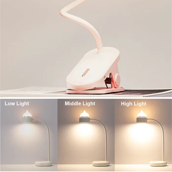 LED Stand Clip Led-uri Lampa de Birou în Formă de Pisică Lumina de Noapte Reîncărcabilă Lampă de Masă Atinge Copiii Student Studiu Noptiera de Lumină Lampă de Masă