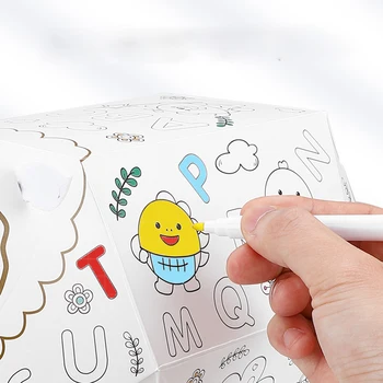 3D tridimensional Graffiti Puzzle Asamblat Jucarii Interactive Creative Cadou Model de Copii de Mână-tăiat DIY Hârtie Pictura Jucărie