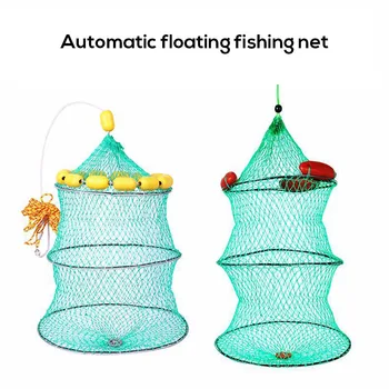 Plasă de pescuit Automată Plutitoare Plasă de Pescuit Exprimate Plasă de Pliat Prinderea cu Minge Plutitoare Pește Turnare Net