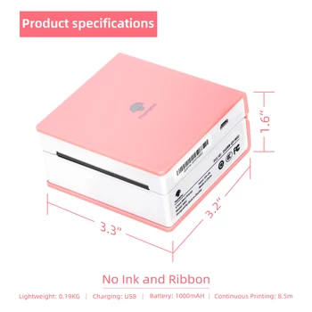 Phomemo Printer Mini Printer Portabil Bluetooth Imprimantă Termică M02 Buzunar Autocolant Primirea Imprimanta Compatibil cu iOS + Android