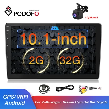 Podofo 2G+32G 2 Din Android Radio Auto Multimedia Video Player 10