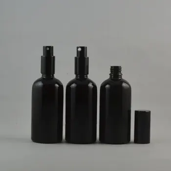 10 15 20 30 50 100 ml Black Glass Container Cosmetice Gol Lotiune Pompa de Sticla de Parfum Spray Pulverizator de Călătorie Sticla 10buc