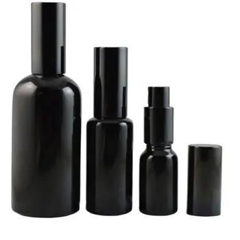 10 15 20 30 50 100 ml Black Glass Container Cosmetice Gol Lotiune Pompa de Sticla de Parfum Spray Pulverizator de Călătorie Sticla 10buc