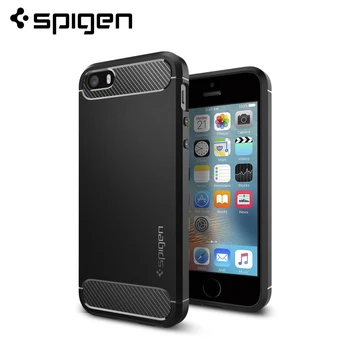 Spigen Armor Rugged Caz pentru iPhone 5s / 5 / SE (2016) Grad Militar de Protecție Flexibile Cazuri cu Pachetul