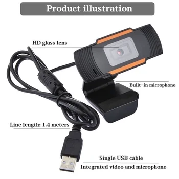 HD 1080P Webcam PC Mini USB 2.0 Camera Web Cu Microfon, USB, Computer Cameră Pentru Webcam Live Streaming 1080P/480P