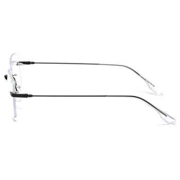 Peekaboo fără ramă dreptunghiulară ochelari pentru barbati metal de aur optice rama de ochelari femei fara rama obiectiv clar pătrat accesorii