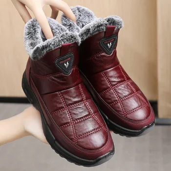 Femei Cizme de Zăpadă În 2020 Nou Cald Glezna Pantofi de Iarna Femeie Boot Non-alunecare Watherproof Cizme de Iarna pentru Femei Pantofi Plus Dimensiunea 42