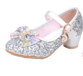 Primăvară Copii Pantofi Fete Cu Toc Printesa De Dans Sandale Pentru Copii Pantofi Glitter Din Piele Fete De Moda Rochie De Petrecere Pantofi De Nunta