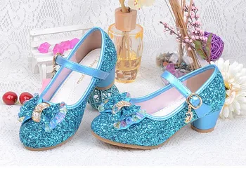 Primăvară Copii Pantofi Fete Cu Toc Printesa De Dans Sandale Pentru Copii Pantofi Glitter Din Piele Fete De Moda Rochie De Petrecere Pantofi De Nunta