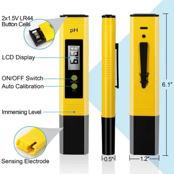 PH Metru-TDS-Metru Digital Apă Tester Digital LCD Apă Instrumente de Testare Pen Portabil PPM Apă de Calitate Detector