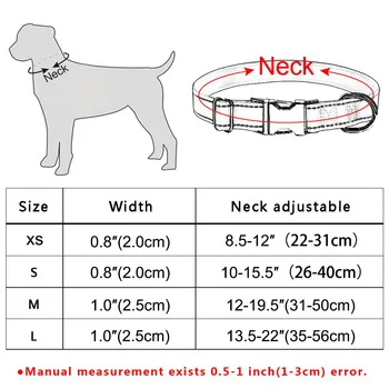 Nailon de Moda Fată Băiat Unisex Câini Guler Produse Guler pentru animale de Companie Mici, Mari Personalizate Guler de Câine Personalizate Gravate Numele ID-Tag