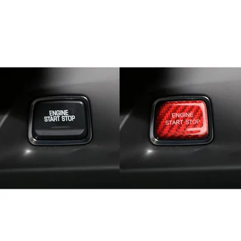 Pentru Chevrolet Camaro 2016-2019 Dispozitiv De Aprindere Buton De Pornire A Motorului Comutator De Oprire Cu Autocolant Accesorii Auto Din Fibra De Carbon Interior