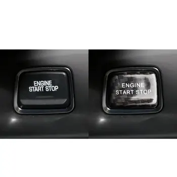 Pentru Chevrolet Camaro 2016-2019 Dispozitiv De Aprindere Buton De Pornire A Motorului Comutator De Oprire Cu Autocolant Accesorii Auto Din Fibra De Carbon Interior