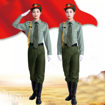 Noi Sosesc Armata Cor de Performanță Costum pentru Femei Uniformă Militară Trupa Tambur Echipa de Performanță Etapă de Îmbrăcăminte