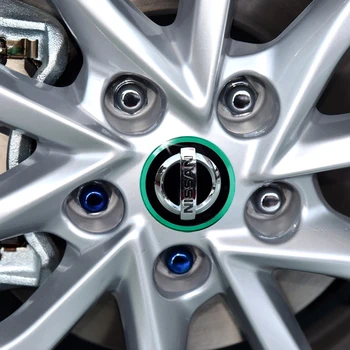 4buc Auto Universal butuc roata inel decorativ din aliaj de aluminiu Colorat Cerc autocolante pentru Nissan Qashqai, juke, X-Trail styling auto