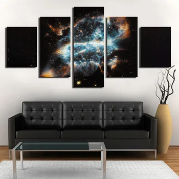 Panza HD Tipărite Universul Galaxy 5 Panoul Înstelat Planetă Spațiu Modular Imagine Decor Acasă Poster de Arta de Perete Pictura