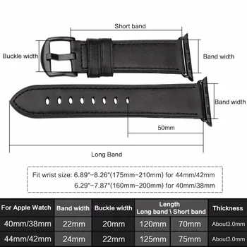 MAIKES Curea din Piele Pentru Apple Watch Band 44mm 40mm / 42mm 38mm Seria 4 3 2 1 Toate Modelele Watchbands iWatch Brățară