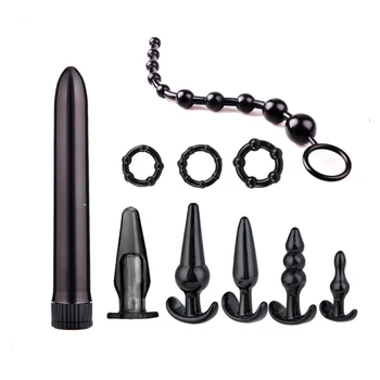 Silicon Cur Anal Plug Set Vibrator Anal Masaj De Prostata Fundul Bujii Kit Sex Instrumente Pentru Femei Anus Stimulator Jucării Pentru Adulți Pentru Om