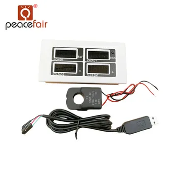 PZEM-004 AC Singur Phash Panou Digital Voltmetru Contor de Curent TTL 220V 100A LED Tensiune Watt Kwh Meter Cu Split CT Cablu USB